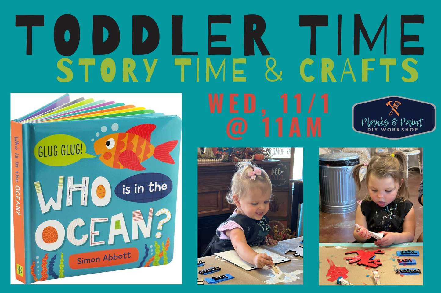 TODDLER TIME: WHO IS IN THE OCEAN? - 11.1.23 @ 11AM