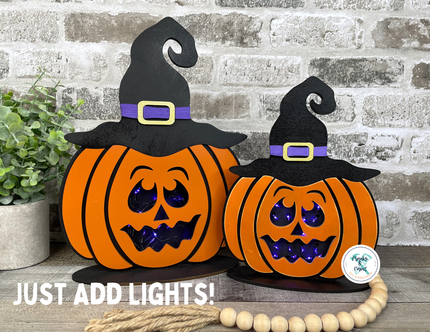 JACK-O-LANTERN SHELF SITTERS - I LIGHT UP!