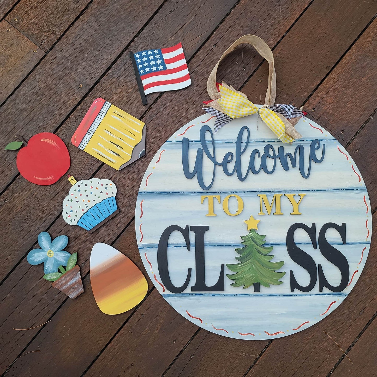 Interchangeable Welcome to My Class Door Hanger