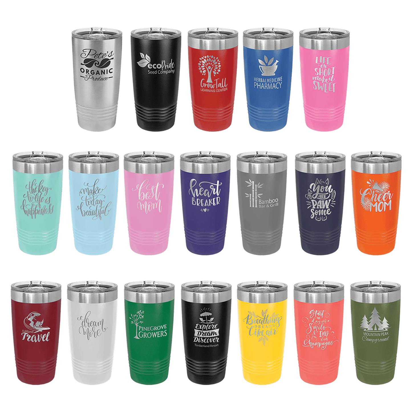 Polar Camel Vacuum Insulated Ringneck Tumbler with Clear Lid 20 oz