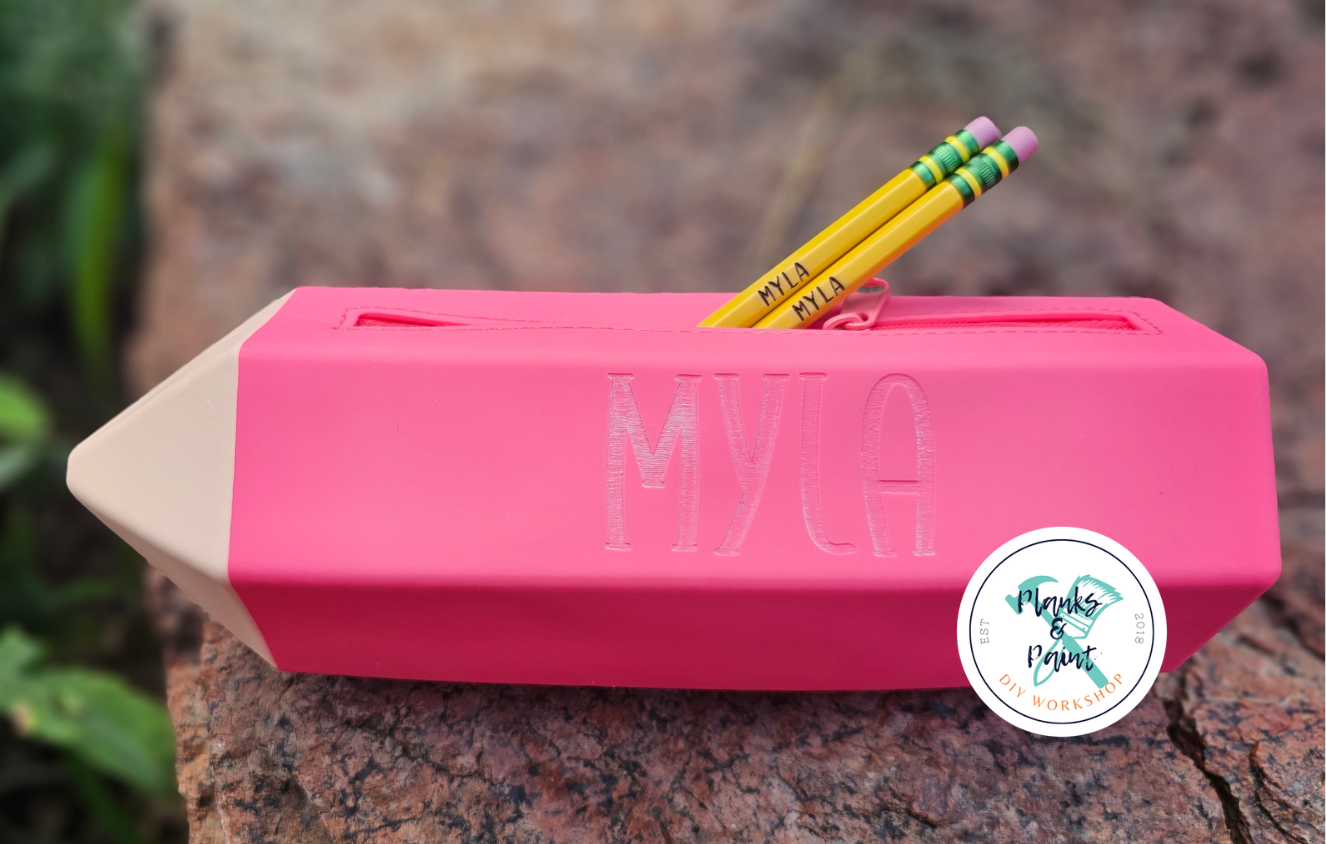 BUNDLE - Engraved Pencil Case & Pencils