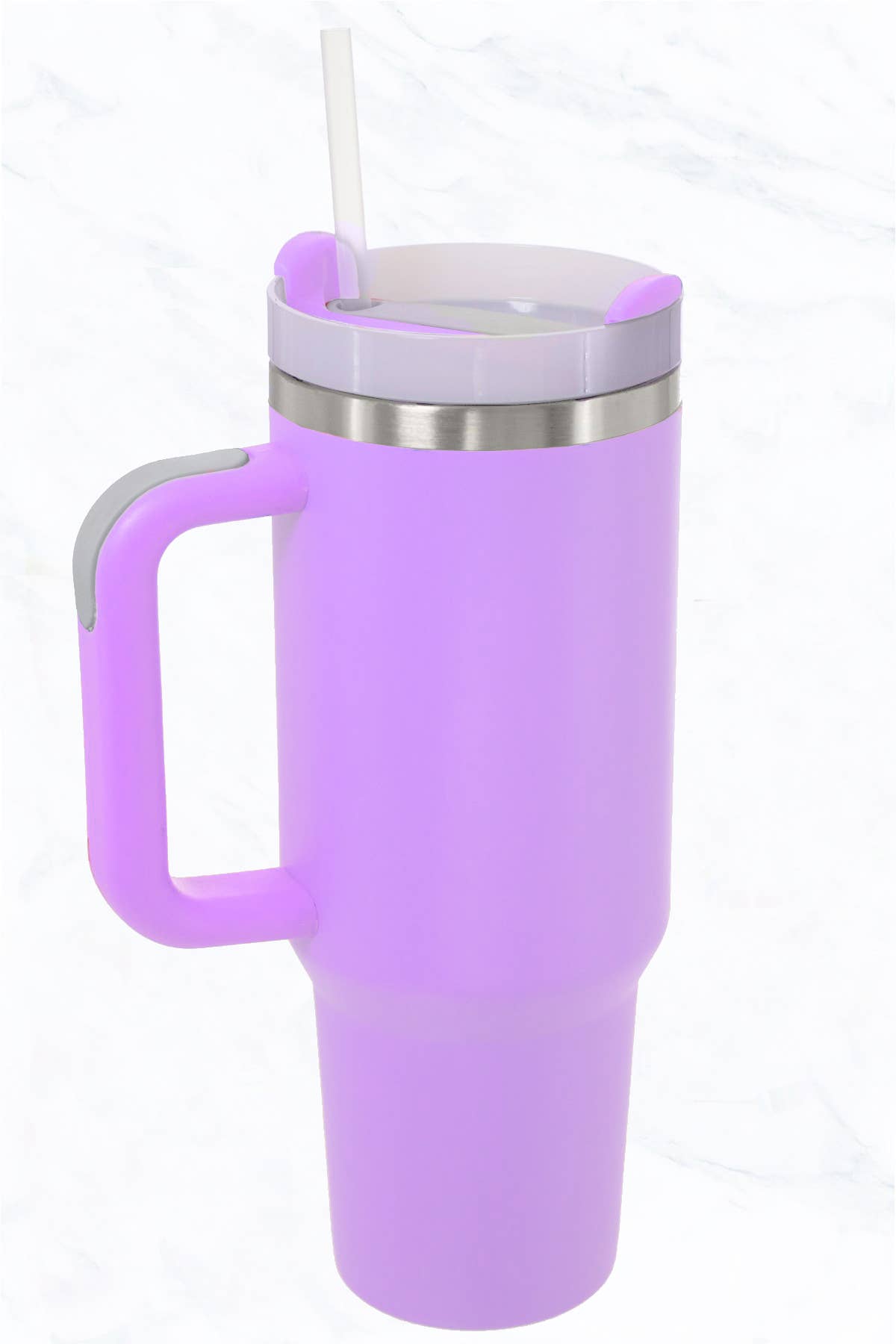 Suzie Q USA - 40 oz, Stainless Steel and Silicon Tumbler: Light Green