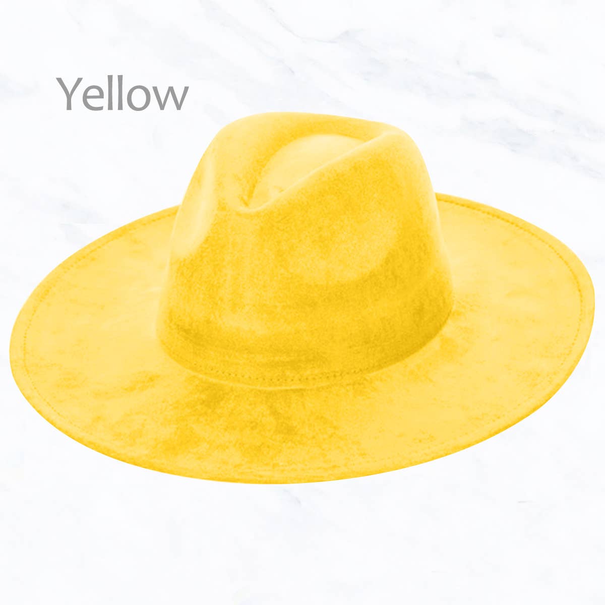 Suzie Q USA - Suede Large Eaves Peach Top Fedora Hat: Pastel Pink