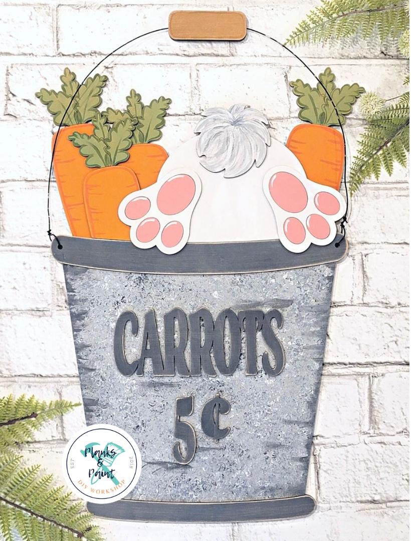 Bunny Butt Bucket 3D Door Hanger