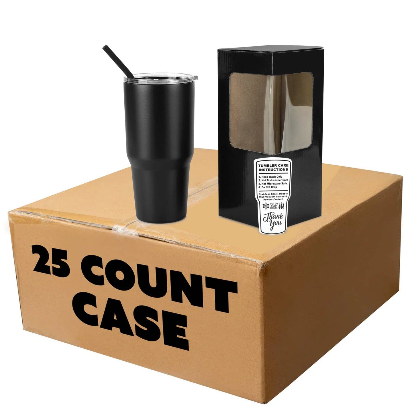 Makerflo 30 oz Powder Coated Tumbler, Handle Sold Separately: White / Singles