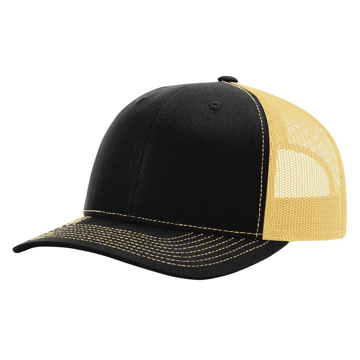 The Park Wholesale - Richardson 112 Classic Premium Trucker Hat, Snapback Cap: Columbia Blue/Black