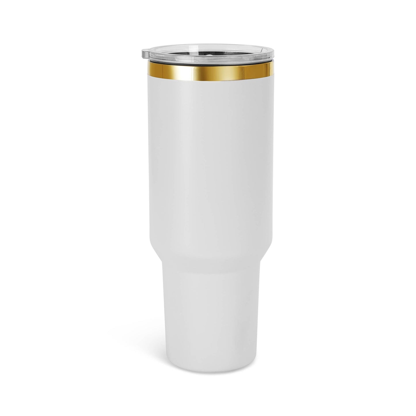 Makerflo 40 oz Gold Electroplated Powder Coated Tumbler: White / Singles