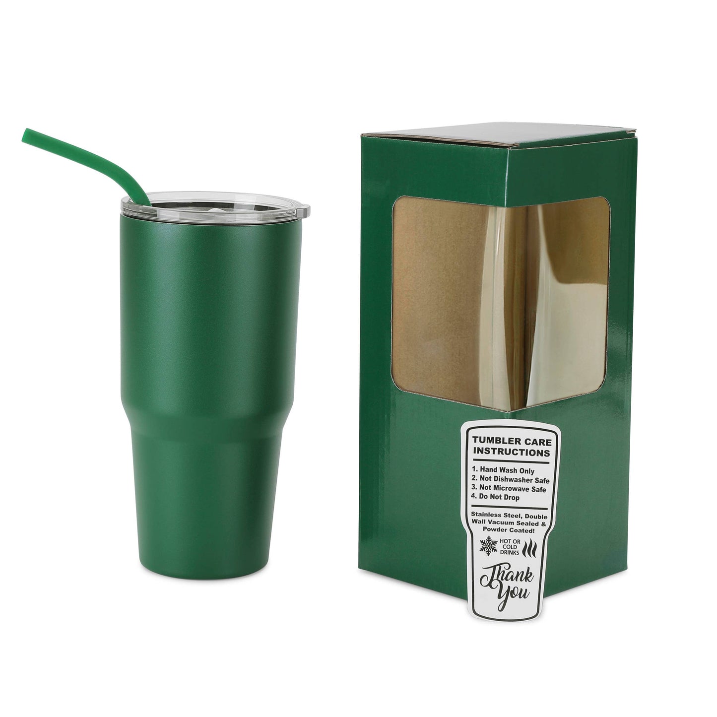 Makerflo 30 oz Powder Coated Tumbler, Handle Sold Separately: White / Singles
