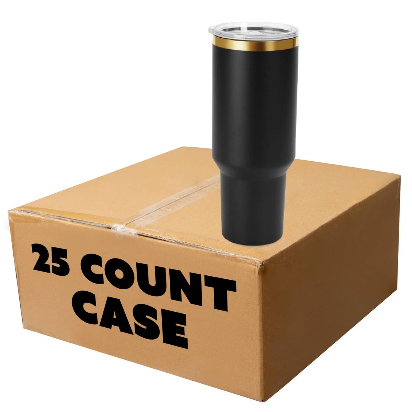 Makerflo 40 oz Gold Electroplated Powder Coated Tumbler: White / Singles