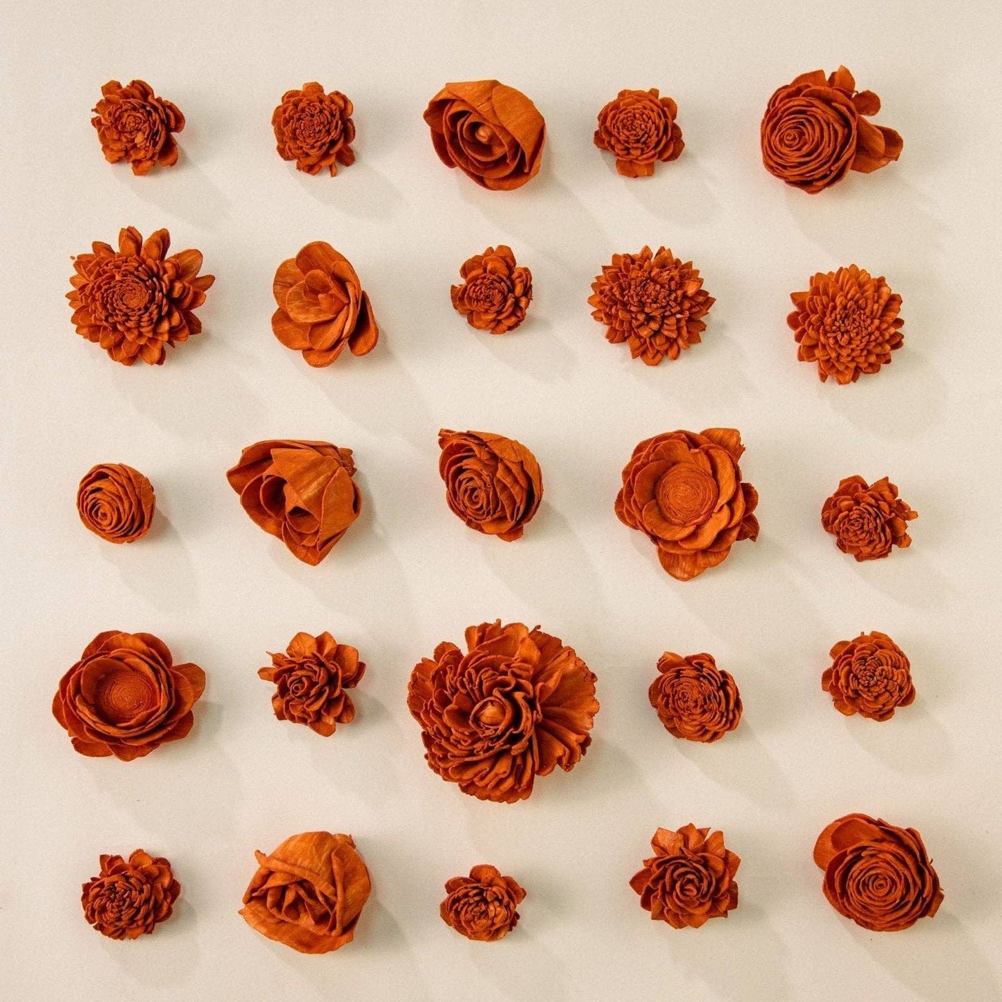 25-Pack of Terracotta-Colored Mixed Flowers: 25 Pack