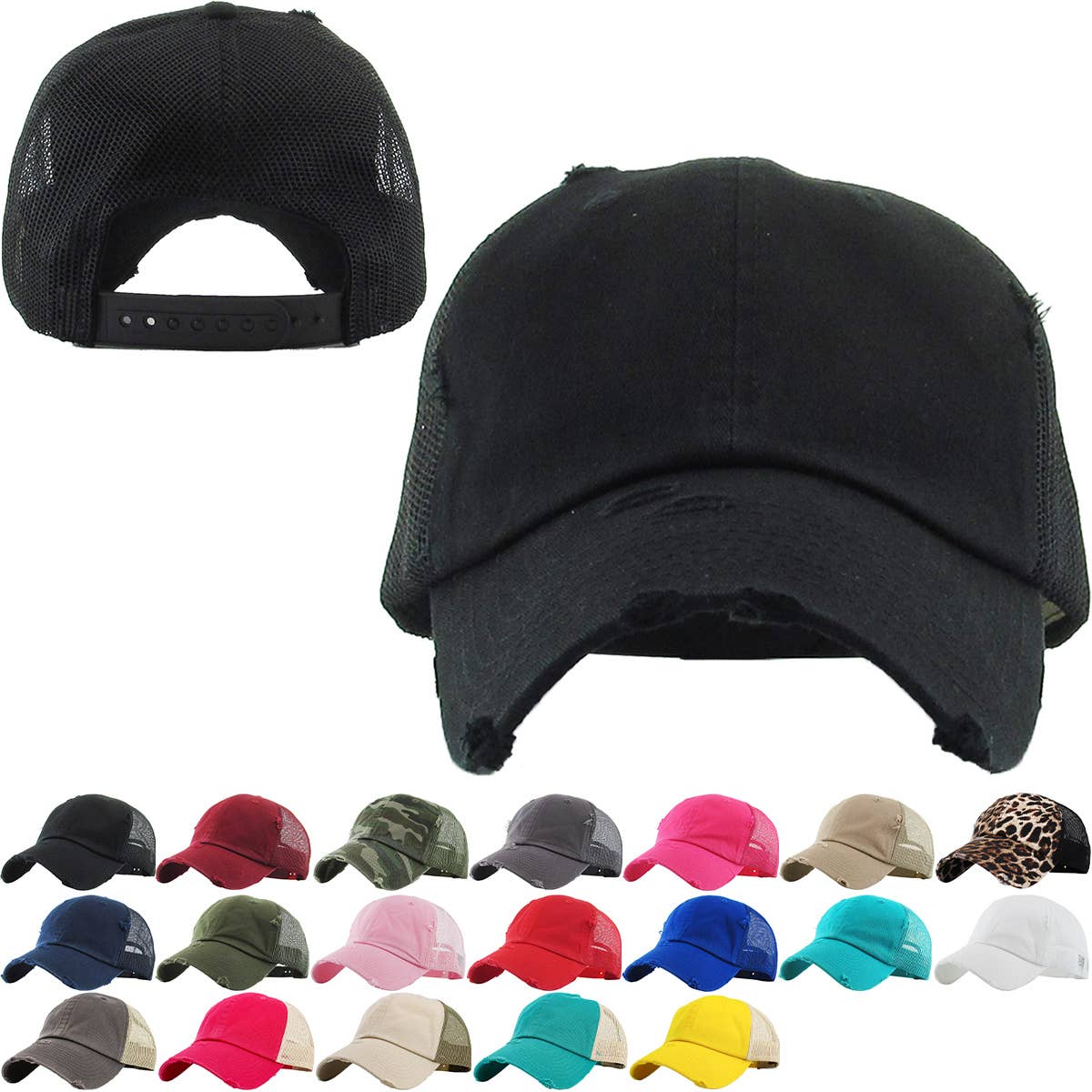KBETHOS - Vintage Mesh Baseball Cap: HPK-STN