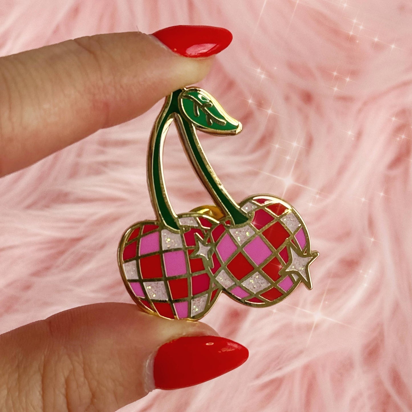 Wildflower + Co. - Disco Cherries Enamel Pin