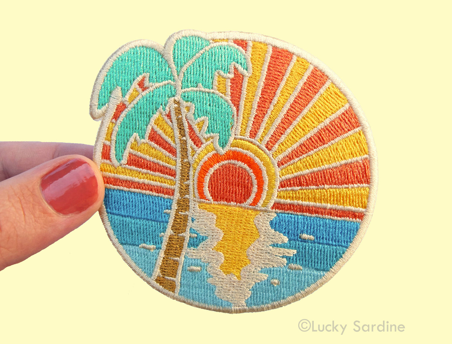 Lucky Sardine - Ocean Sunset Embroidered Patch: No (Loose Patches)