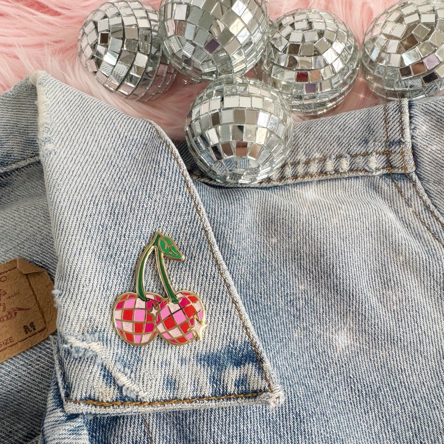 Wildflower + Co. - Disco Cherries Enamel Pin