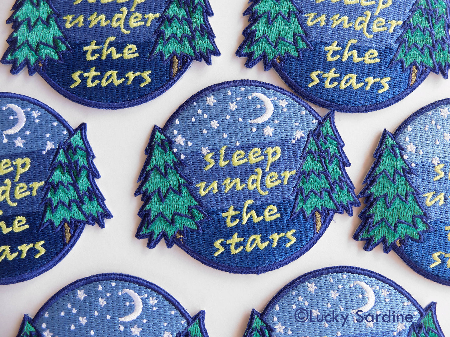 Lucky Sardine - Sleep Under The Stars, Camping Embroidered Patch: No (Loose Patches)