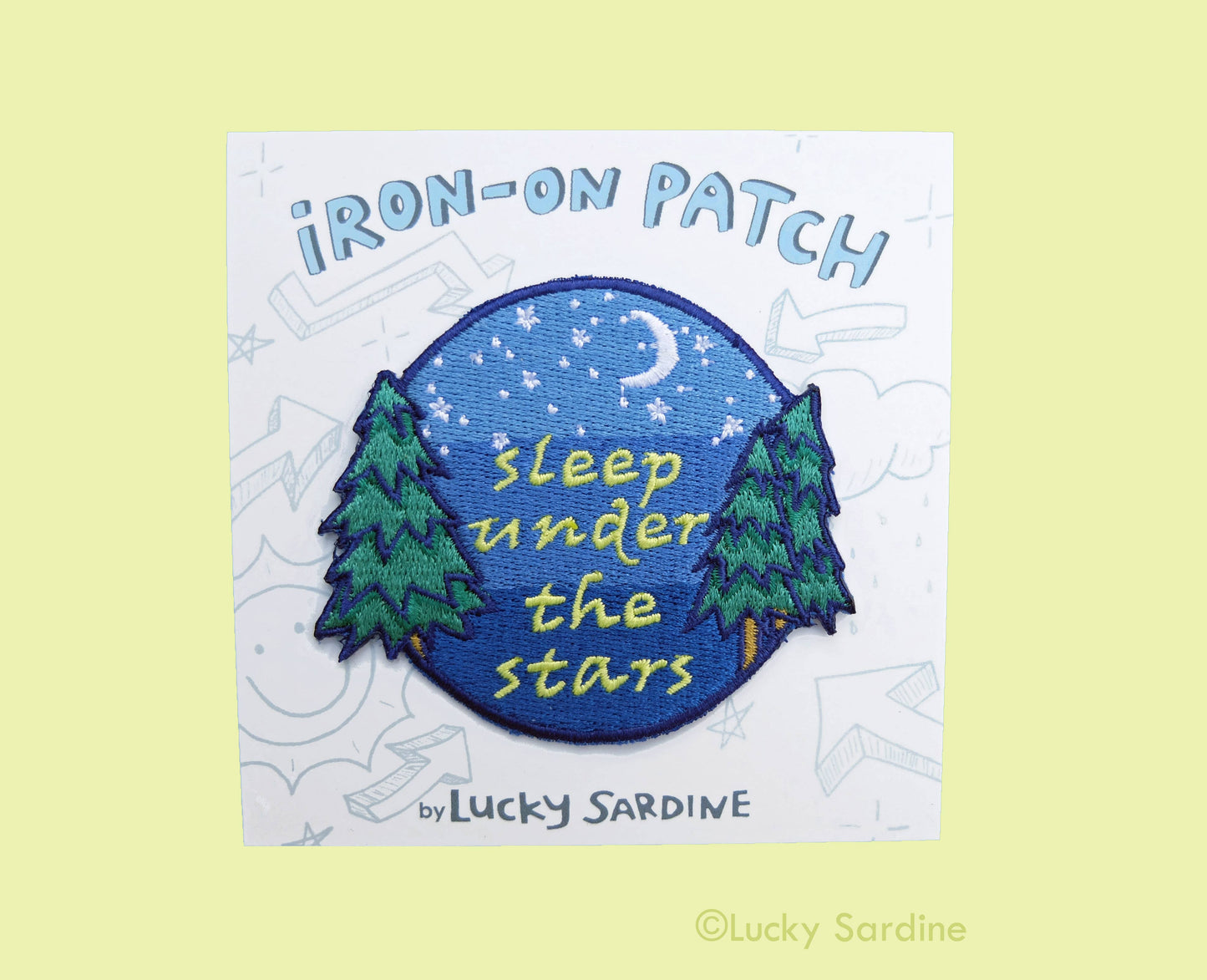 Lucky Sardine - Sleep Under The Stars, Camping Embroidered Patch: No (Loose Patches)