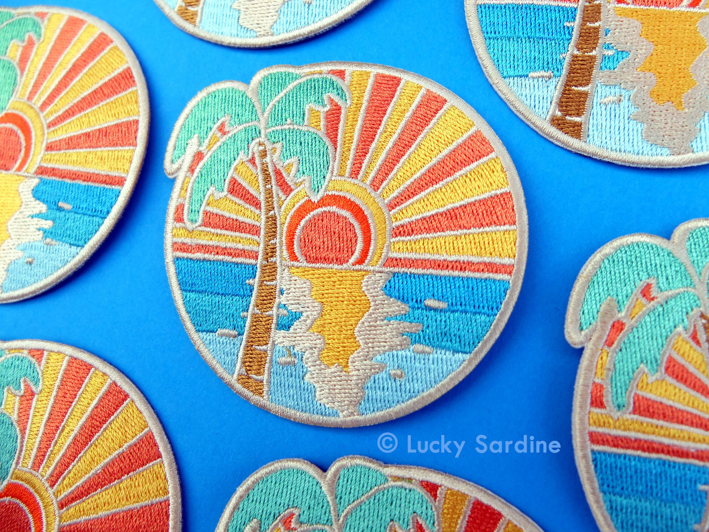 Lucky Sardine - Ocean Sunset Embroidered Patch: No (Loose Patches)