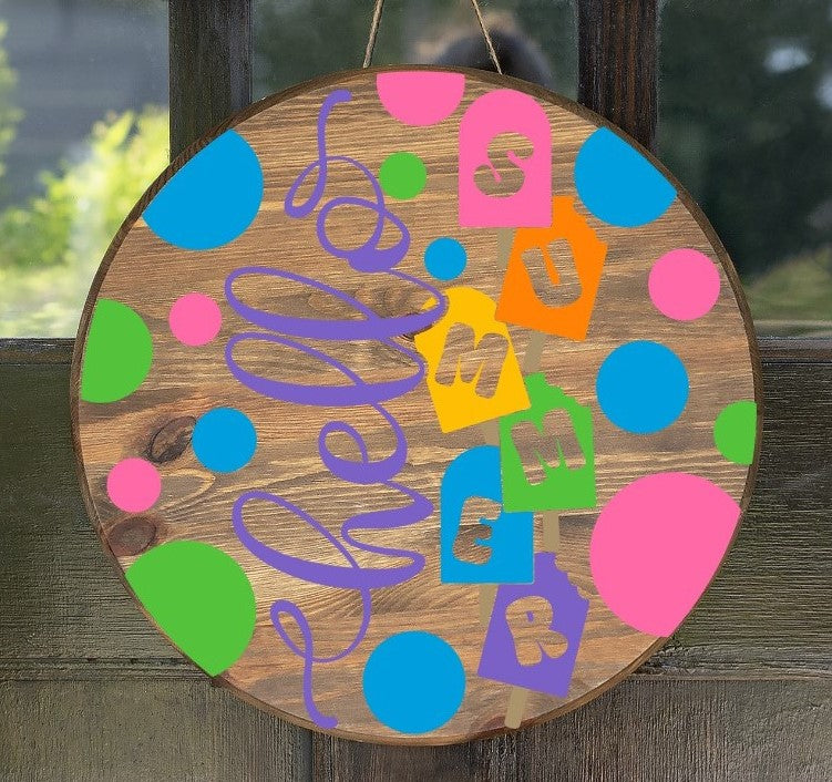 Hello Summer Popcicle Round