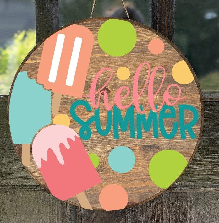 Popcicle Hello Summer Round