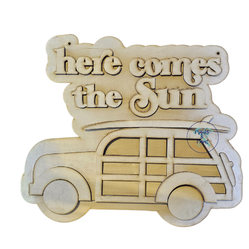 Here Comes The Sun 3D Laser Door Hanger