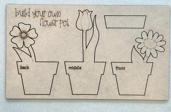 Flower Pot DIY Pop Out Kit