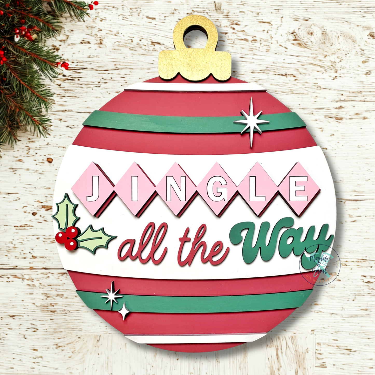 Jingle All the Way Ornament Door Hanger