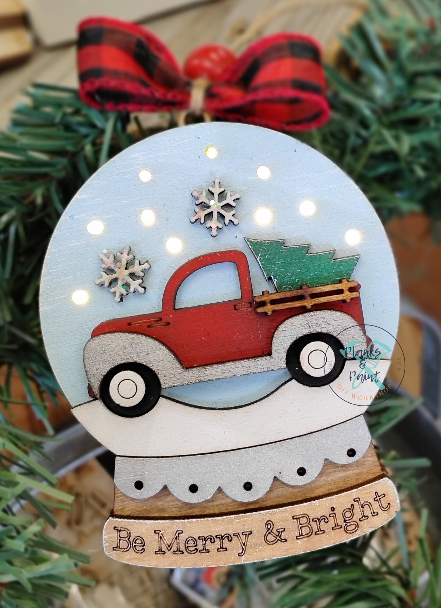 Lighted Snow Globe Ornaments