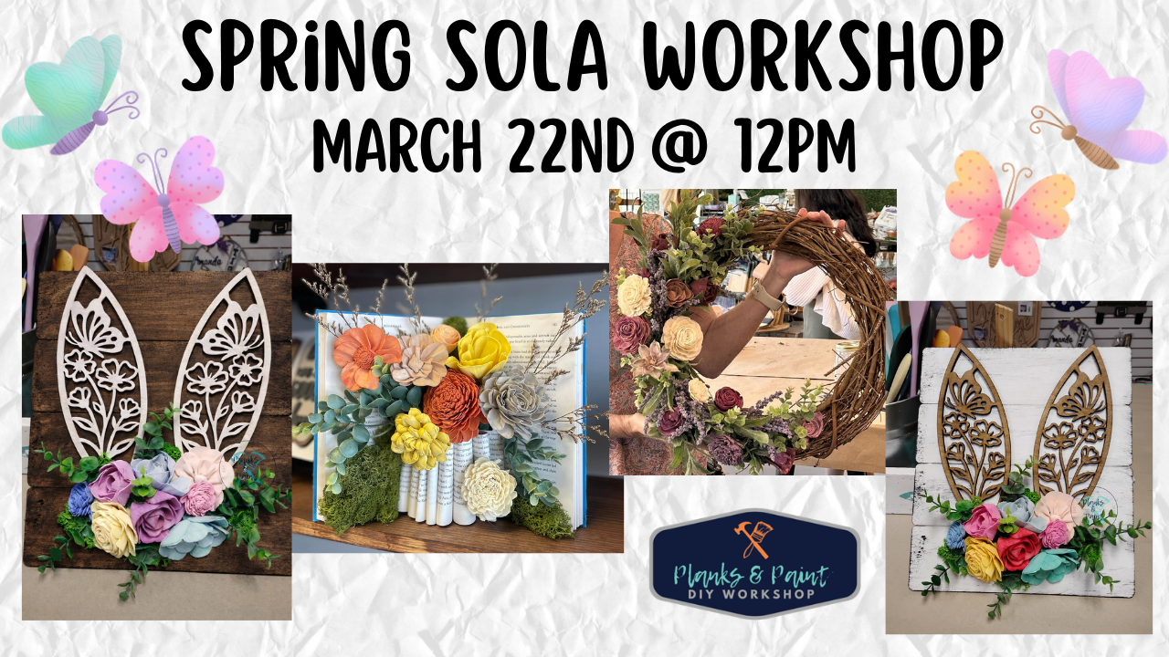 Spring Sola Workshop - Books, Wreaths & Bunny Ears