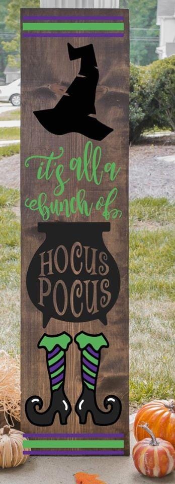 Witch Cauldron Porch Leaner