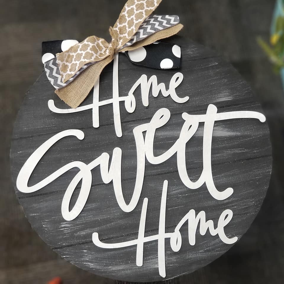 Home Sweet Home 3D Door Hanger