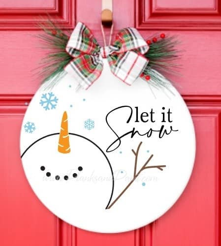 Let It Snow Door Hanger