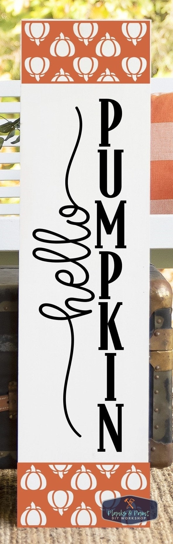 Hello Pumpkin Porch Leaner