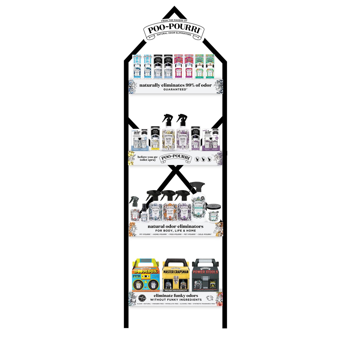 ~Pourri - Display - Platinum~Pourri Floor Stand + Signage Display ONLY