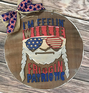 Feelin Willie Patriotic 3D Door Hanger