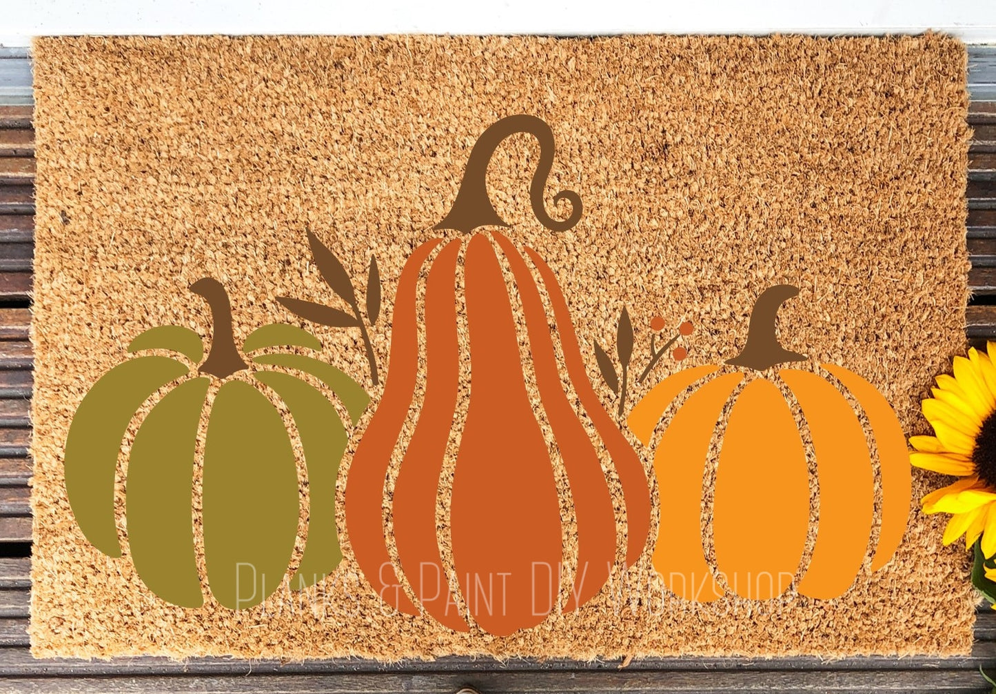 Pumpkin Trio Door Mat