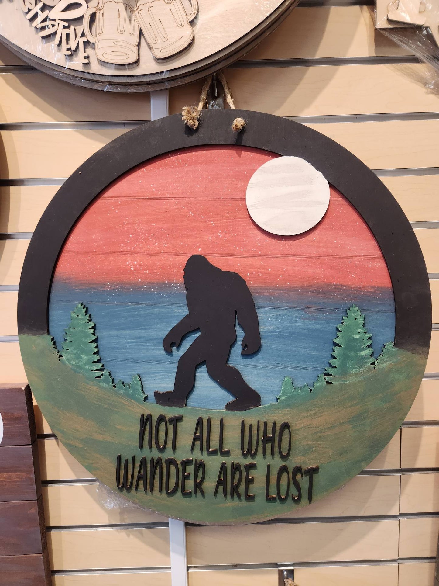 Bigfoot Yeti 3D door hanger