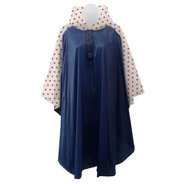 Rain Poncho Orange & Navy