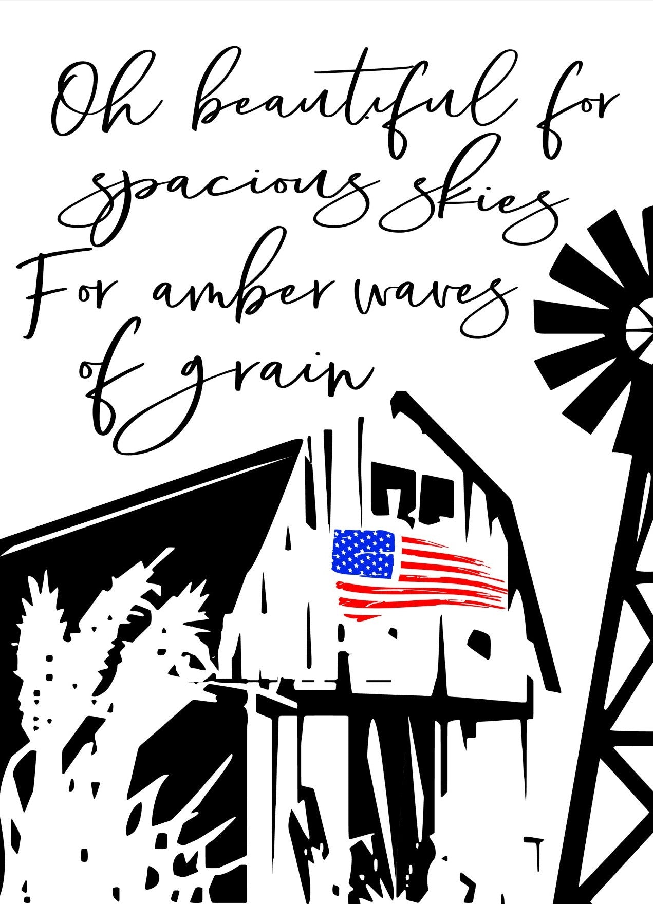 Patriotic Barn