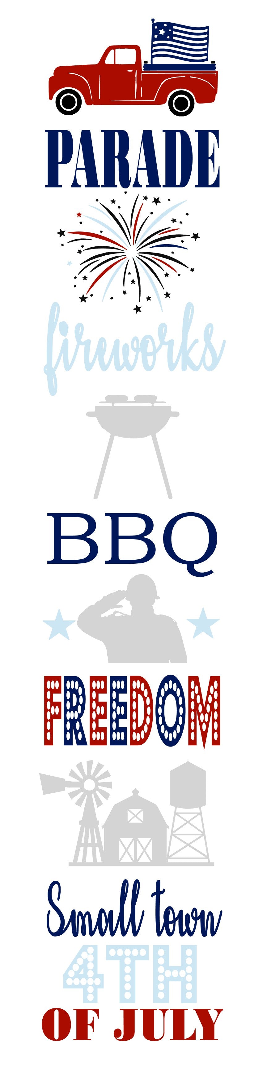 Fireworks & Freedom Porch Leaner