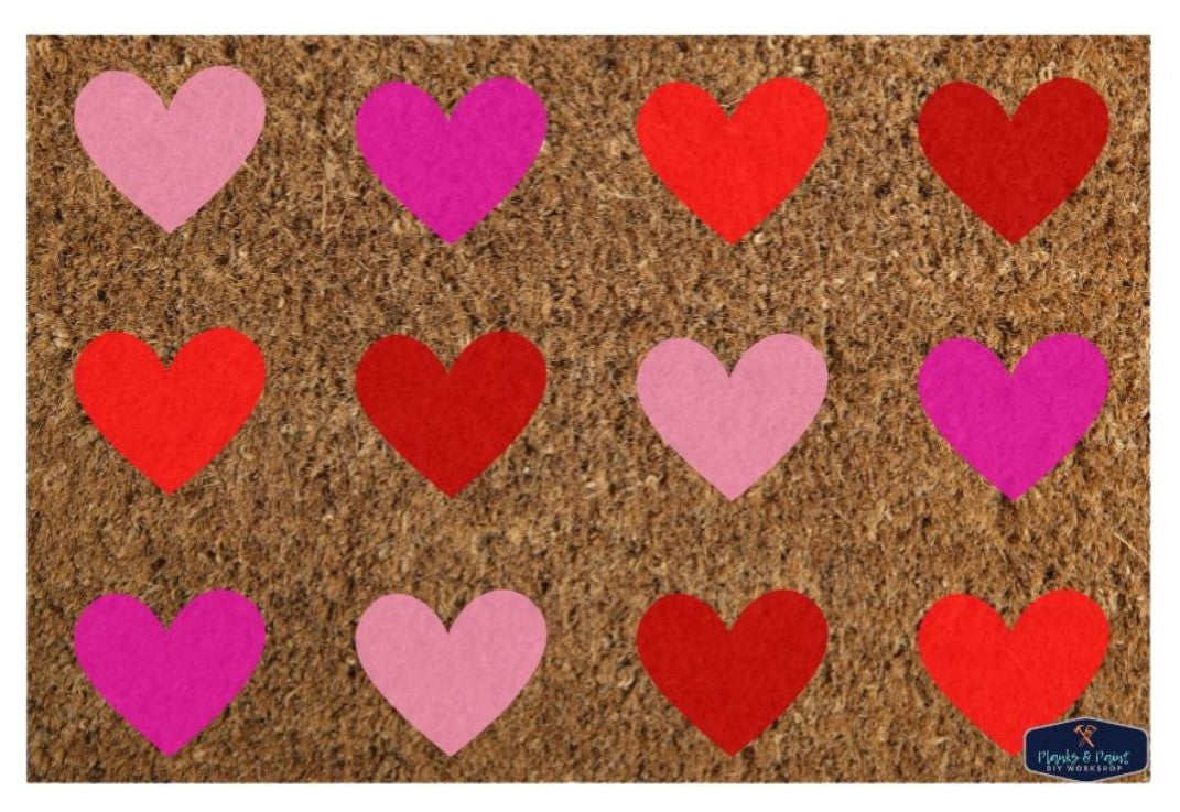 Hearts Door Mat