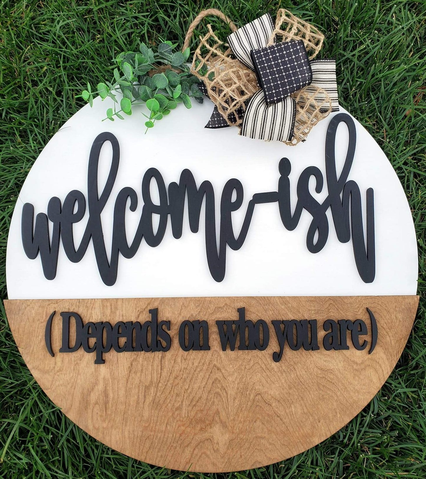 Welcome-ish 3D Door Hanger