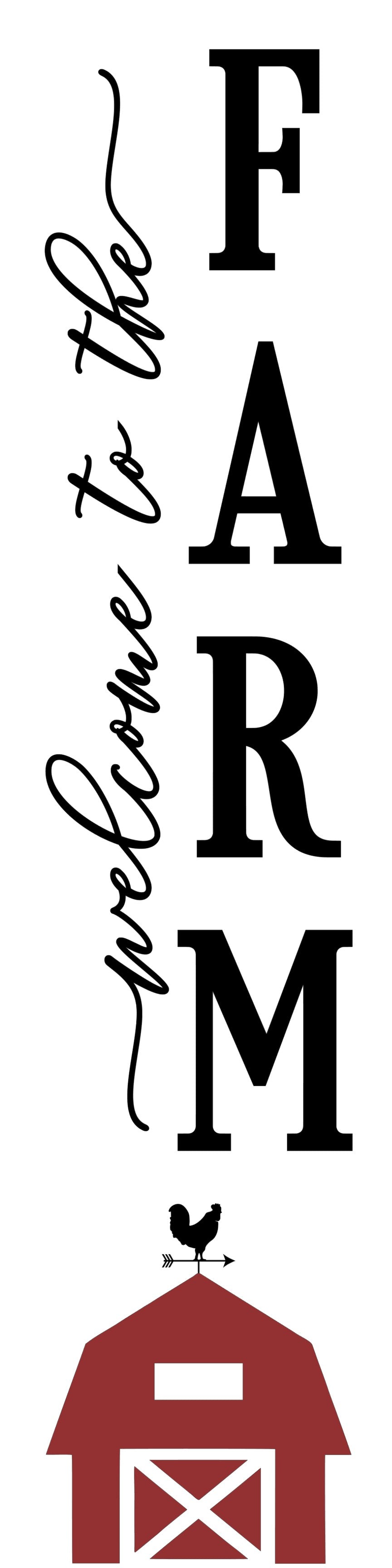 Welcome to the Farm Porch Leaner