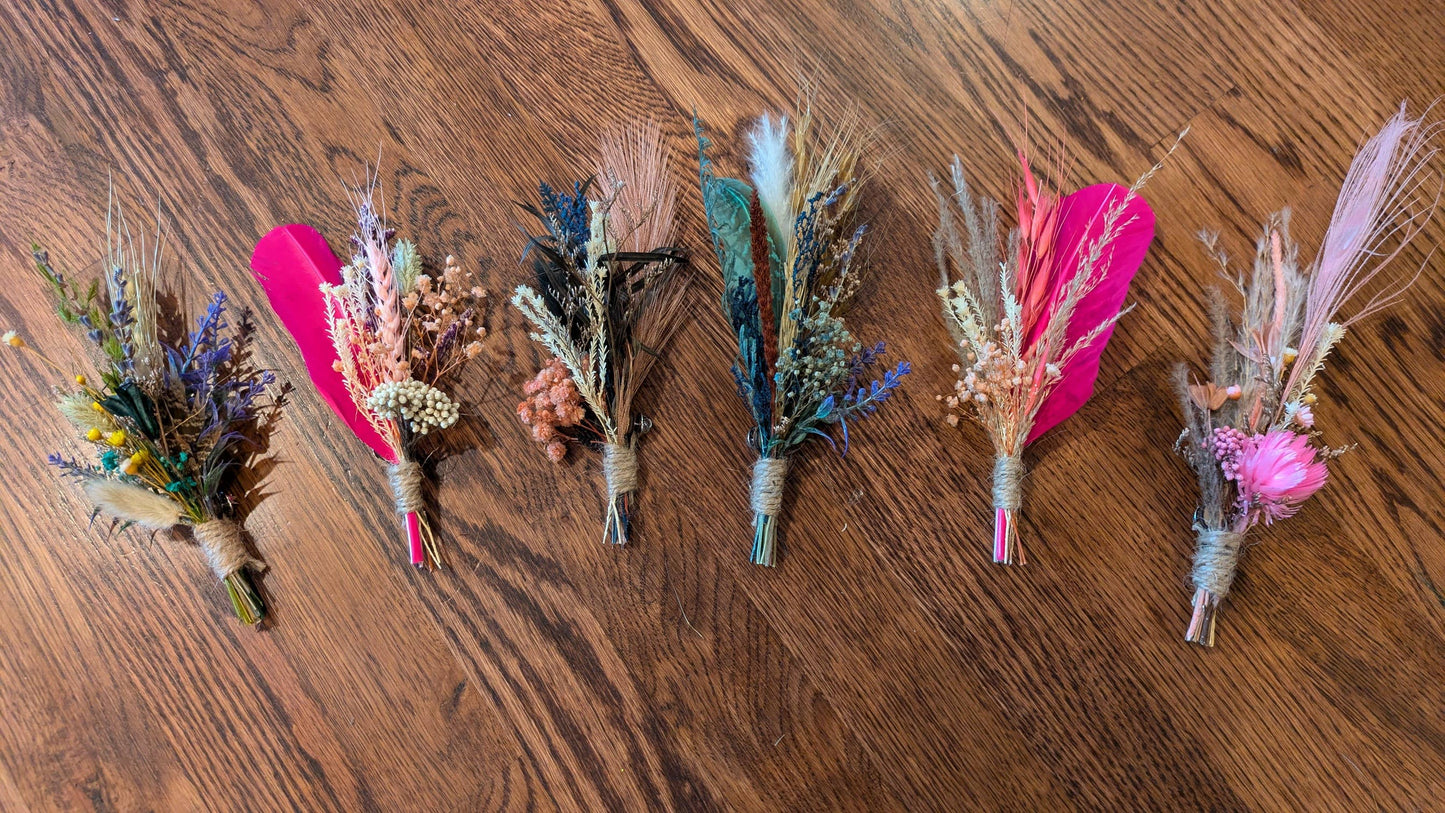 Florals and Feathers Hat pins assortment