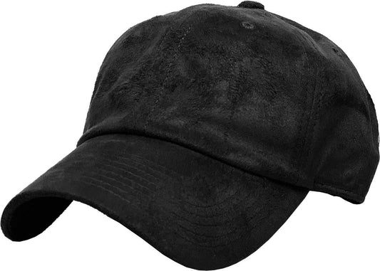 KBETHOS - SUEDE BASEBALL CAP: BLK