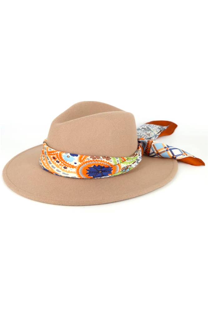 Hana - Solid Plain Panama Hat: Oatmeal