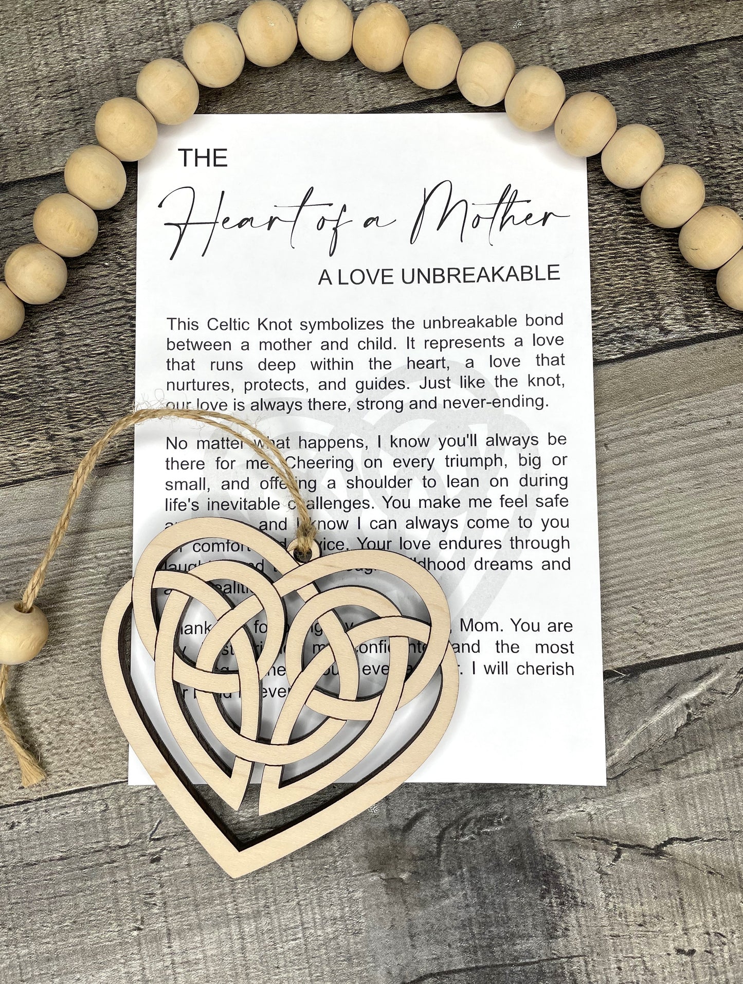 The Heart of a Mother Celtic Heart Ornament