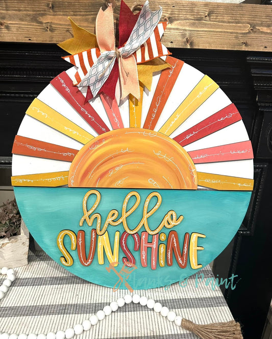 Hello Sunshine Door Hanger