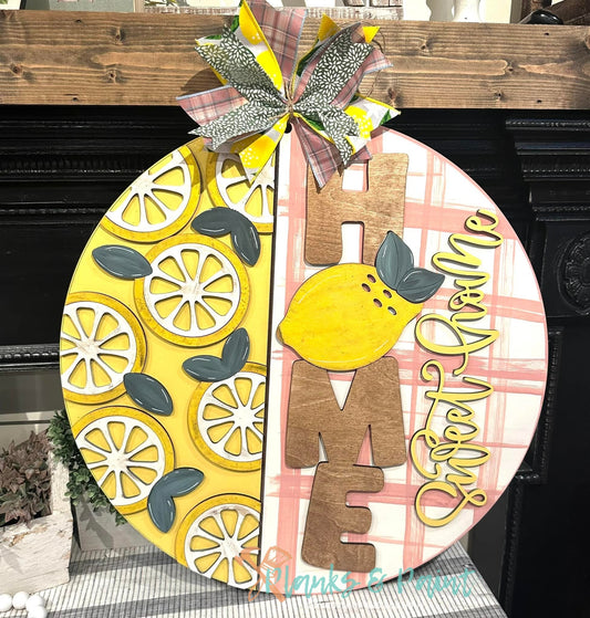 Home Sweet Home Lemons Door Hanger