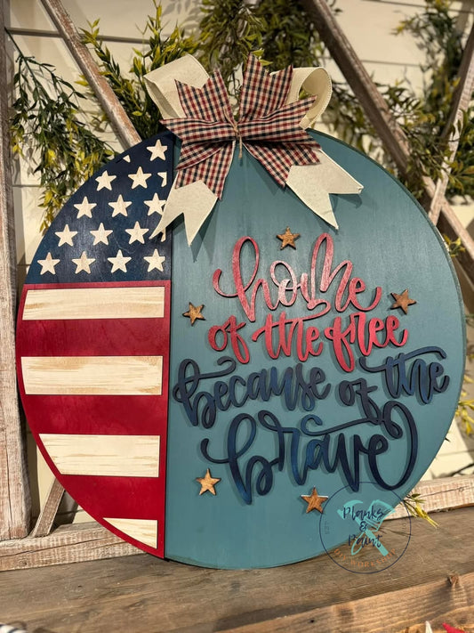 Home of the Free Door Hanger