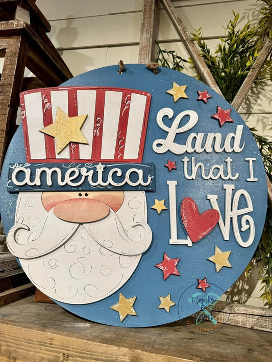 Land That I Love Door Hanger